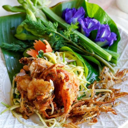 Soft shell crab salad